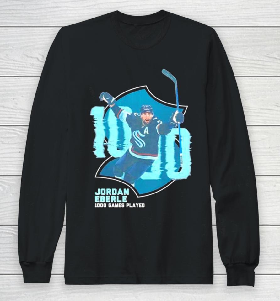 Seattle Kraken Jordan Eberle Nhl 1000Th Game Long Sleeve T-Shirt