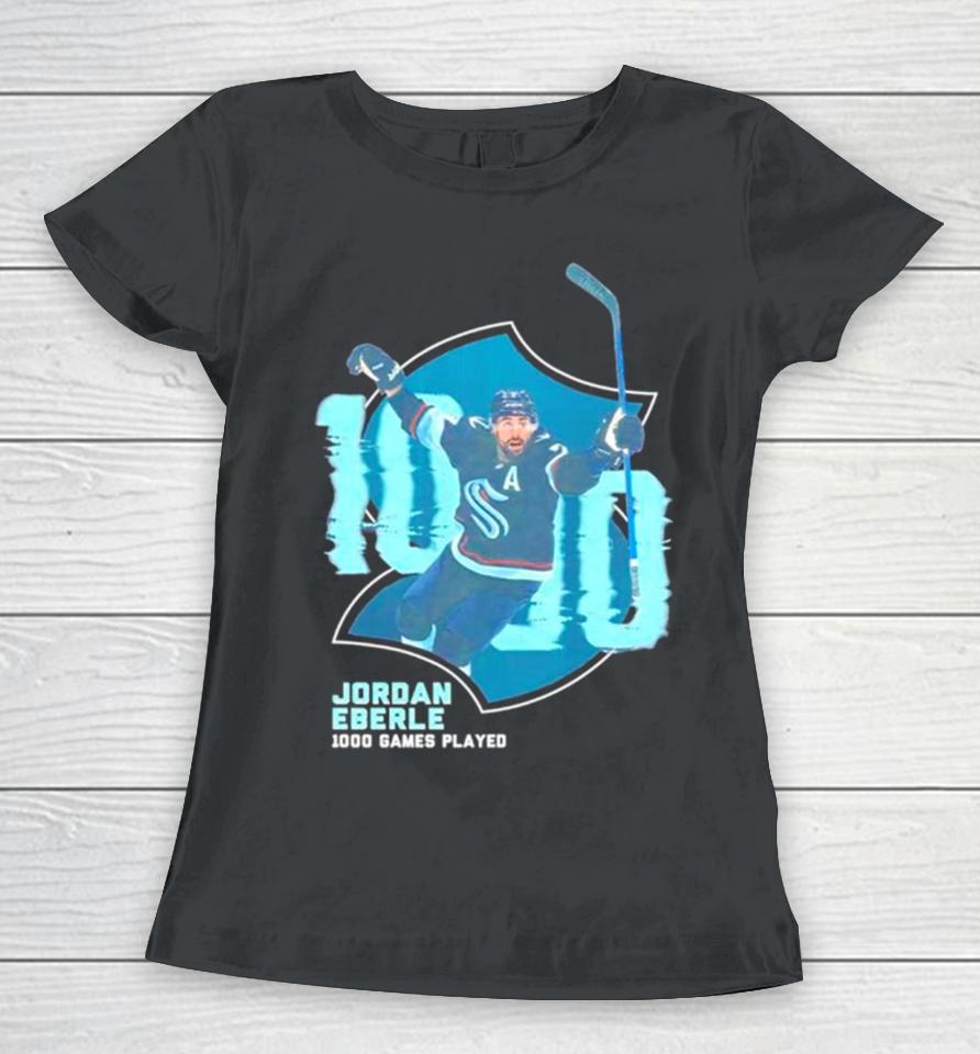 Seattle Kraken Jordan Eberle Nhl 1000Th Game Women T-Shirt
