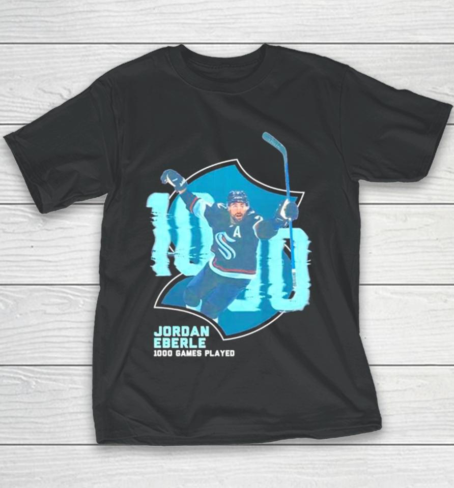 Seattle Kraken Jordan Eberle Nhl 1000Th Game Youth T-Shirt