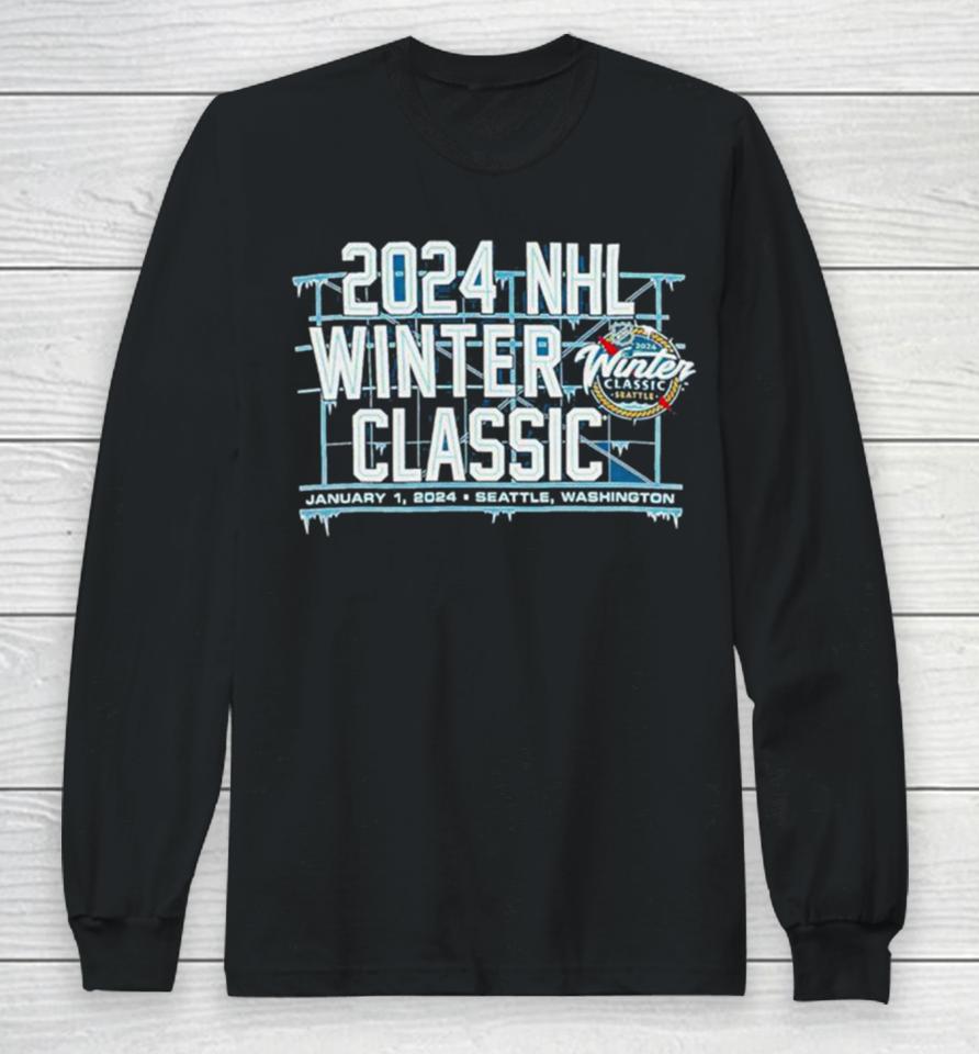 Seattle Kraken Marketplace Winter Classic 2024 Nhl Long Sleeve T-Shirt