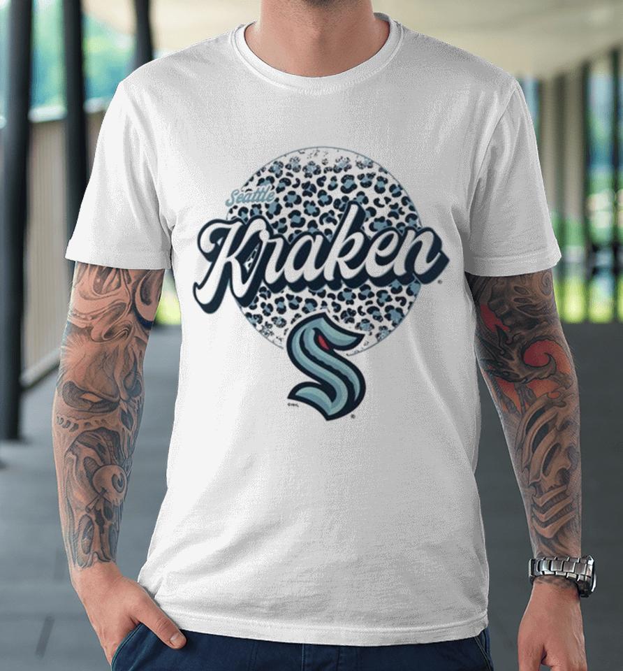 Seattle Kraken Nhl Personalized Leopard Print Logo Premium T-Shirt