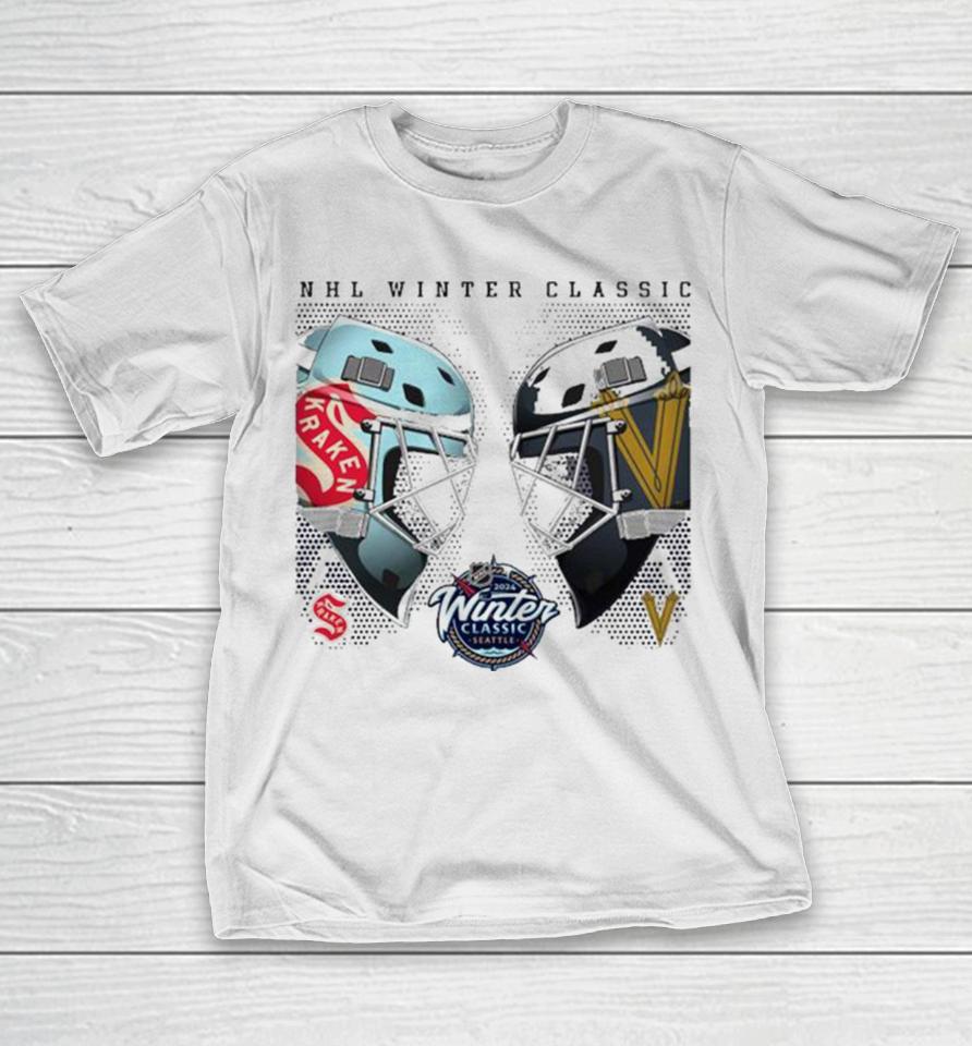 Seattle Kraken Vs. Vegas Golden Knights 2024 Nhl Winter Classic Faceoff T-Shirt