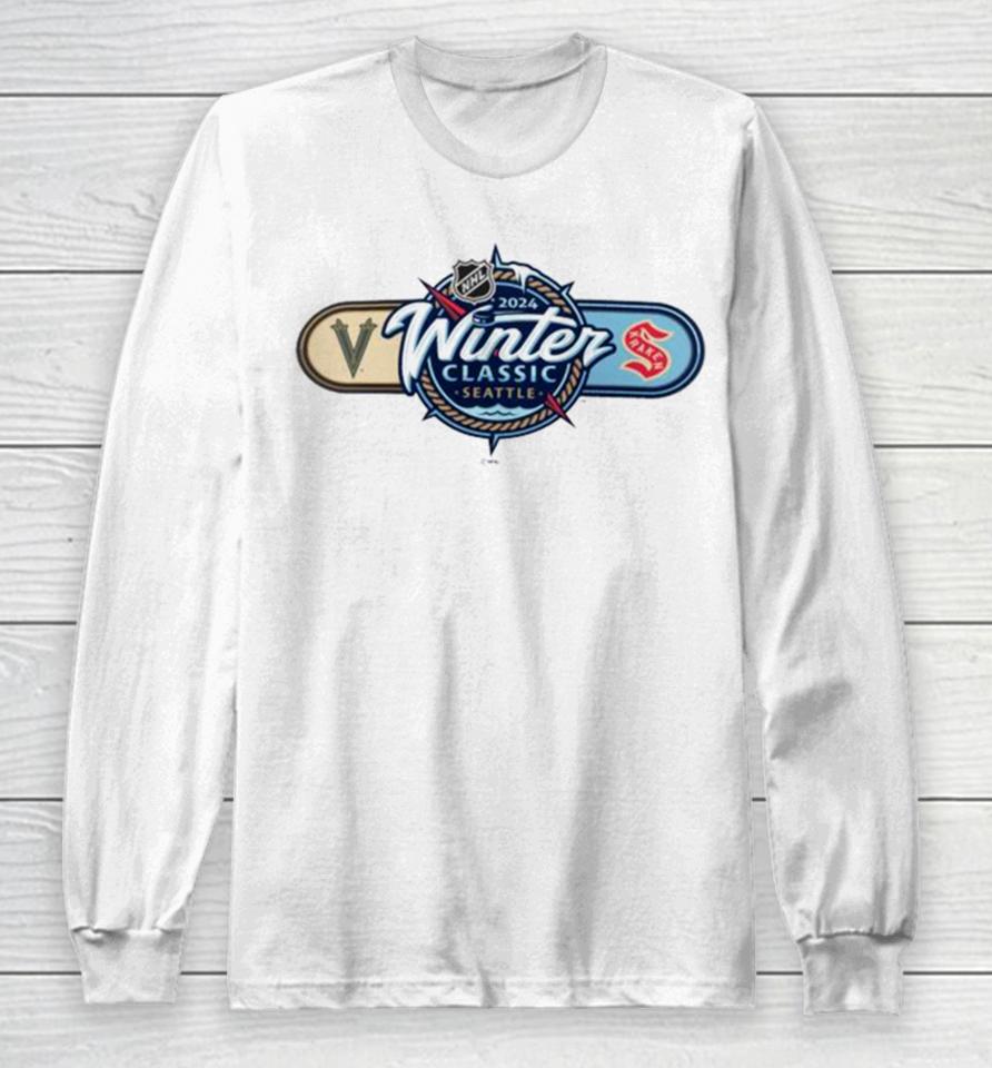 Seattle Kraken Vs Vegas Golden Knights 2024 Nhl Winter Classic Matchup Long Sleeve T-Shirt