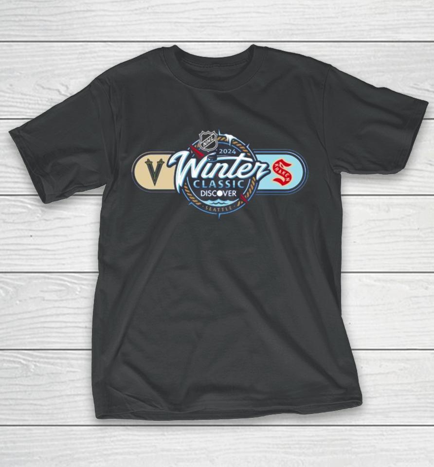 Seattle Kraken Vs. Vegas Golden Knights 2024 Nhl Winter Classic Matchup T-Shirt
