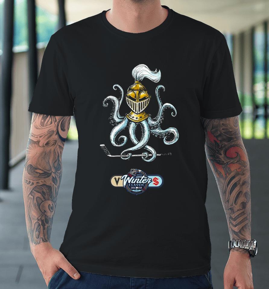 Seattle Kraken Vs. Vegas Golden Knights 2024 Nhl Winter Logo Premium T-Shirt