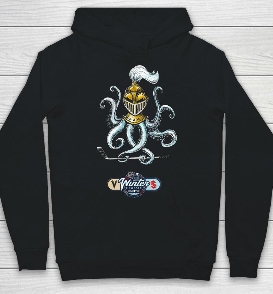 Seattle Kraken Vs. Vegas Golden Knights 2024 Nhl Winter Logo Hoodie
