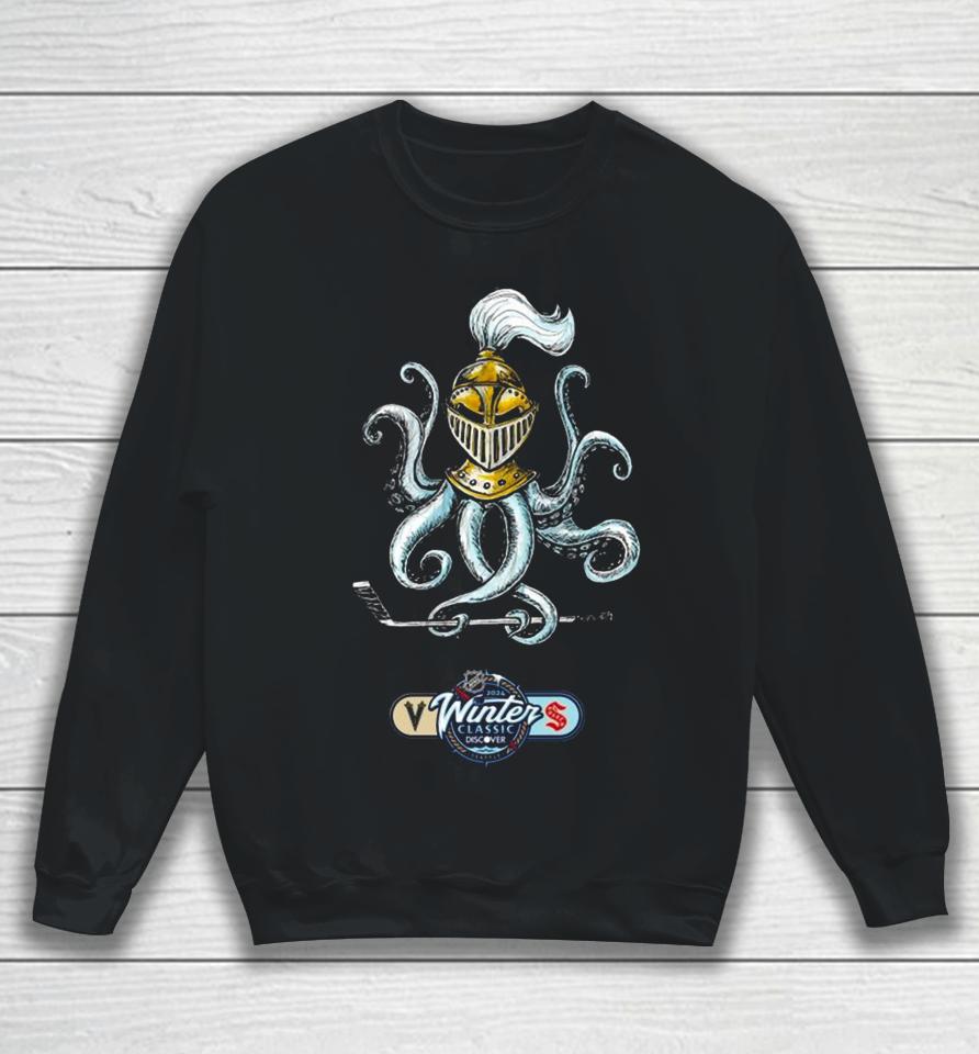 Seattle Kraken Vs. Vegas Golden Knights 2024 Nhl Winter Logo Sweatshirt