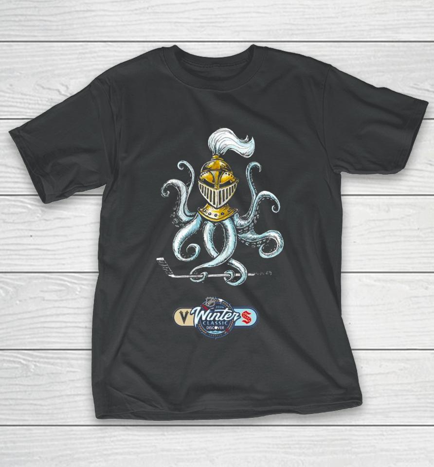 Seattle Kraken Vs. Vegas Golden Knights 2024 Nhl Winter Logo T-Shirt