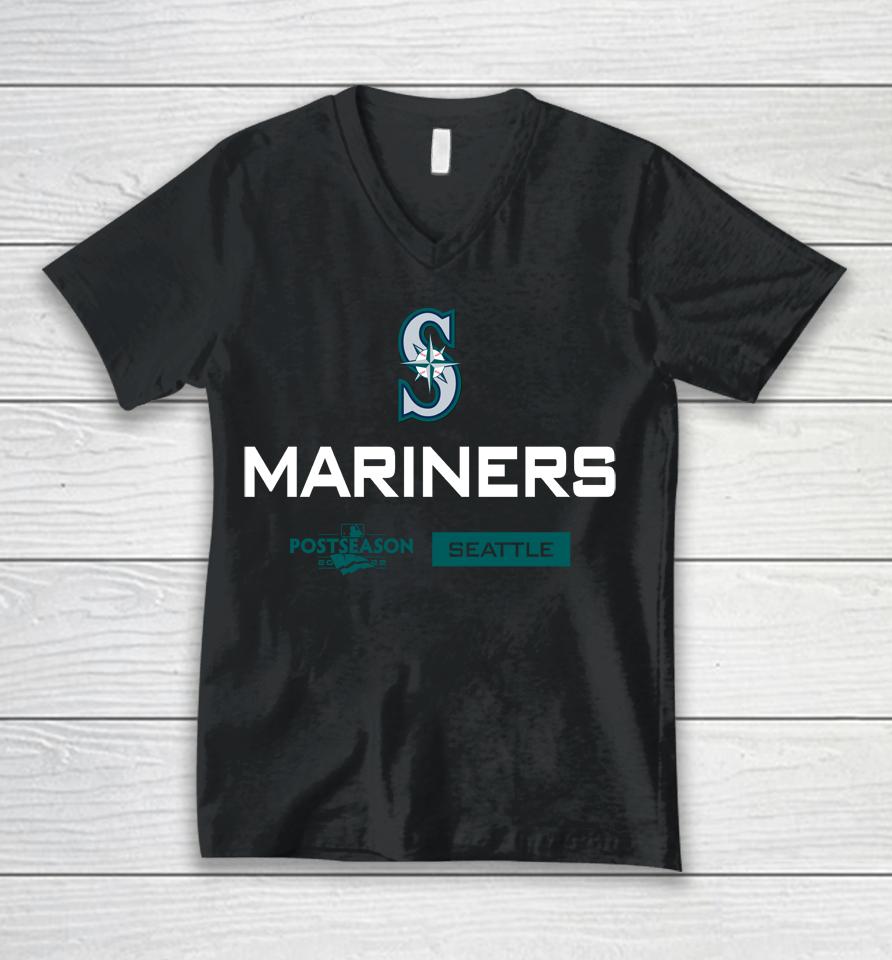 Seattle Mariners 2022 Postseason Collection Dugout Unisex V-Neck T-Shirt