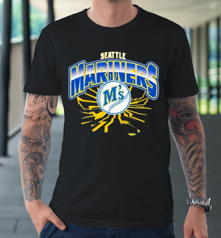 Seattle Mariners Earthquake Baseball Lightning Premium T-Shirt