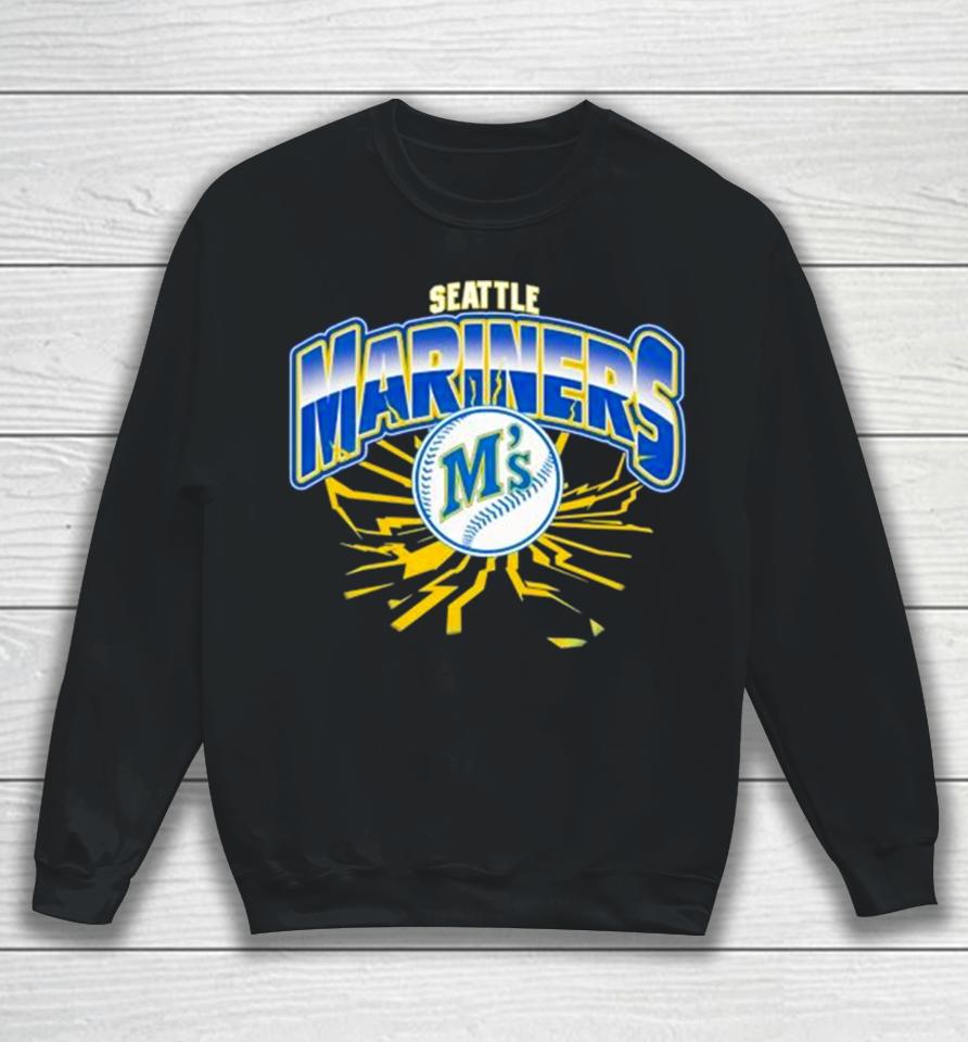 Seattle Mariners Earthquake Baseball Lightning Sweatshirt