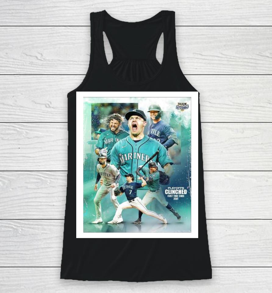 Seattle Mariners Playoff Clinched First Time Since 2001 Racerback Tank