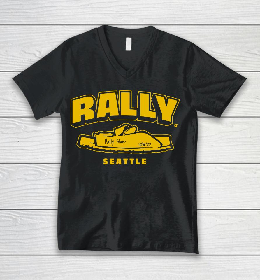 Seattle Mariners Rally Shoe 10-8-22 Unisex V-Neck T-Shirt