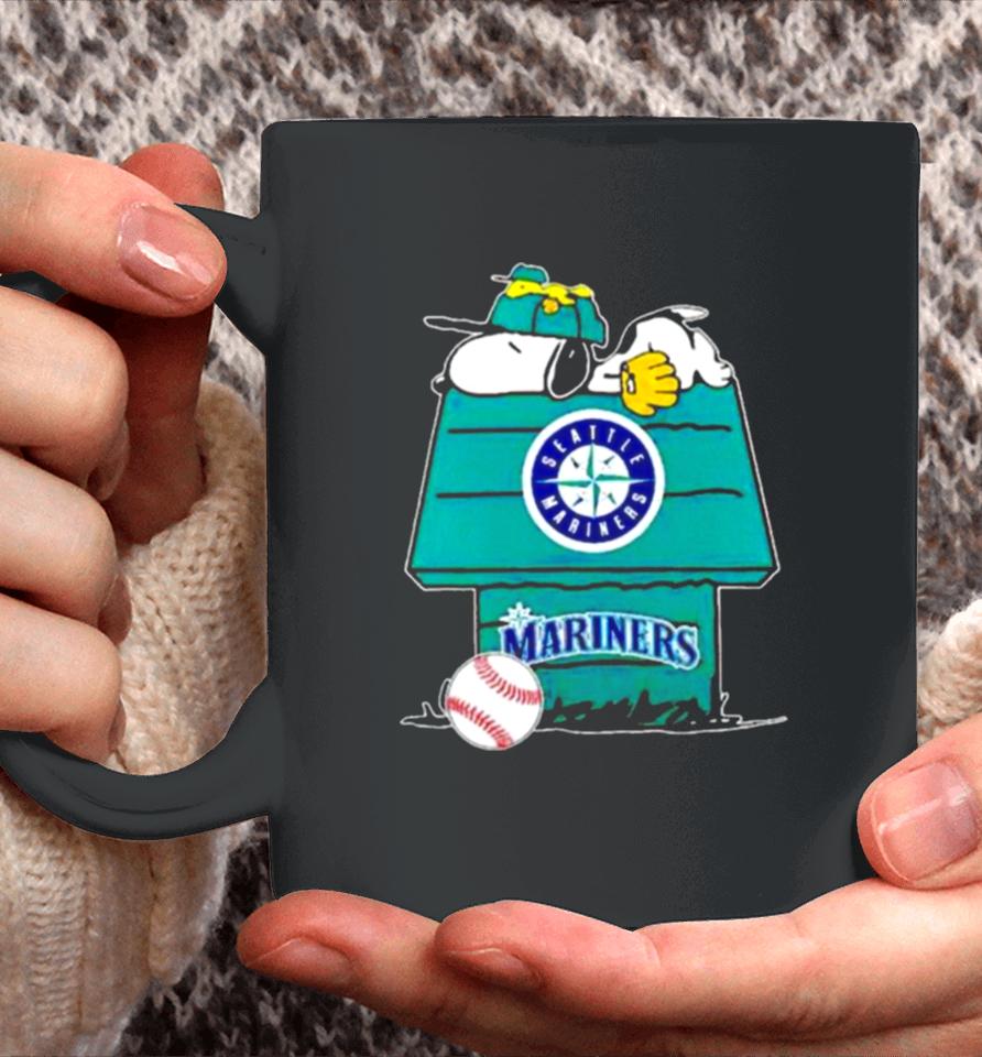 Seattle Mariners Snoopy And Woodstock The Peanuts Baseball Coffee Mug
