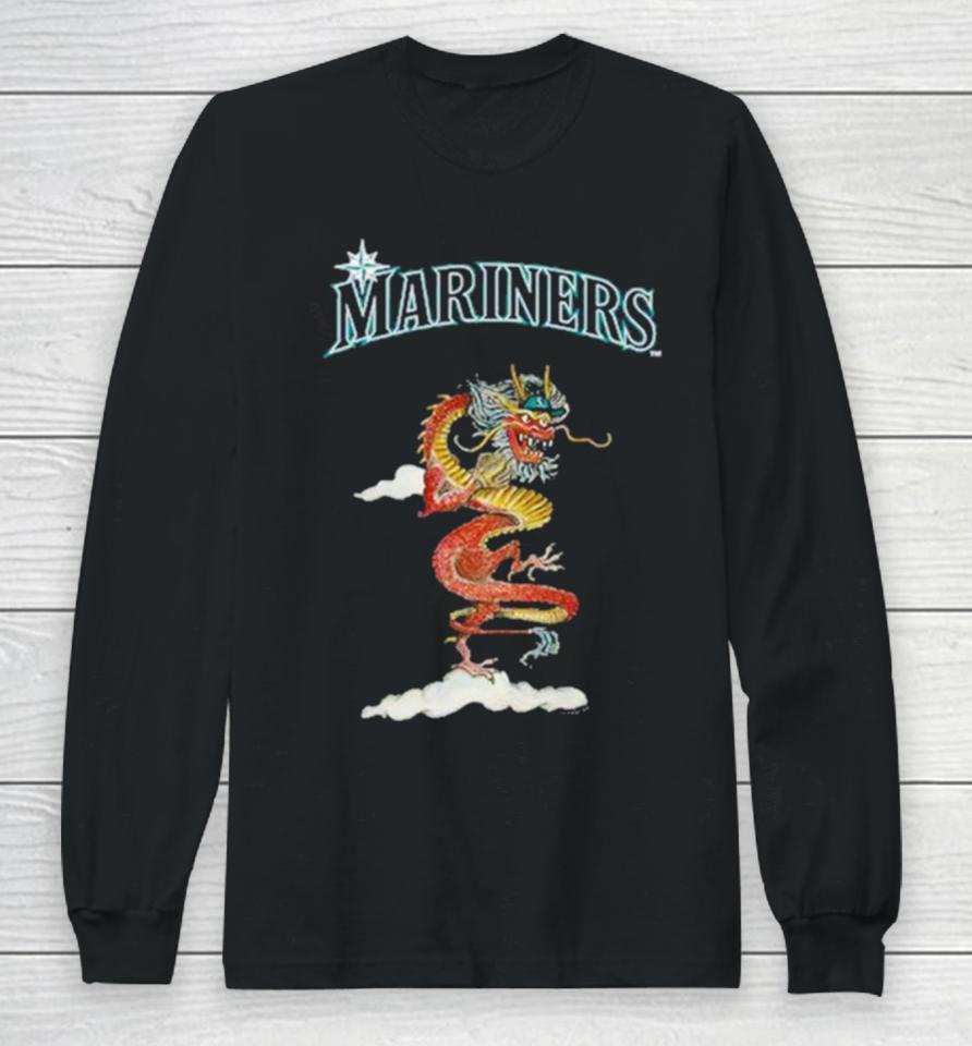 Seattle Mariners Tiny Turnip Infant 2024 Year Of The Dragon Long Sleeve T-Shirt