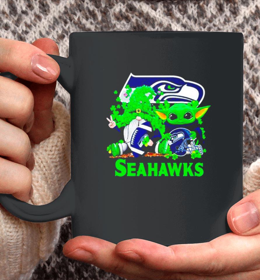 Seattle Seahawks Baby Yoda Happy St.patrick’s Day Shamrock Coffee Mug