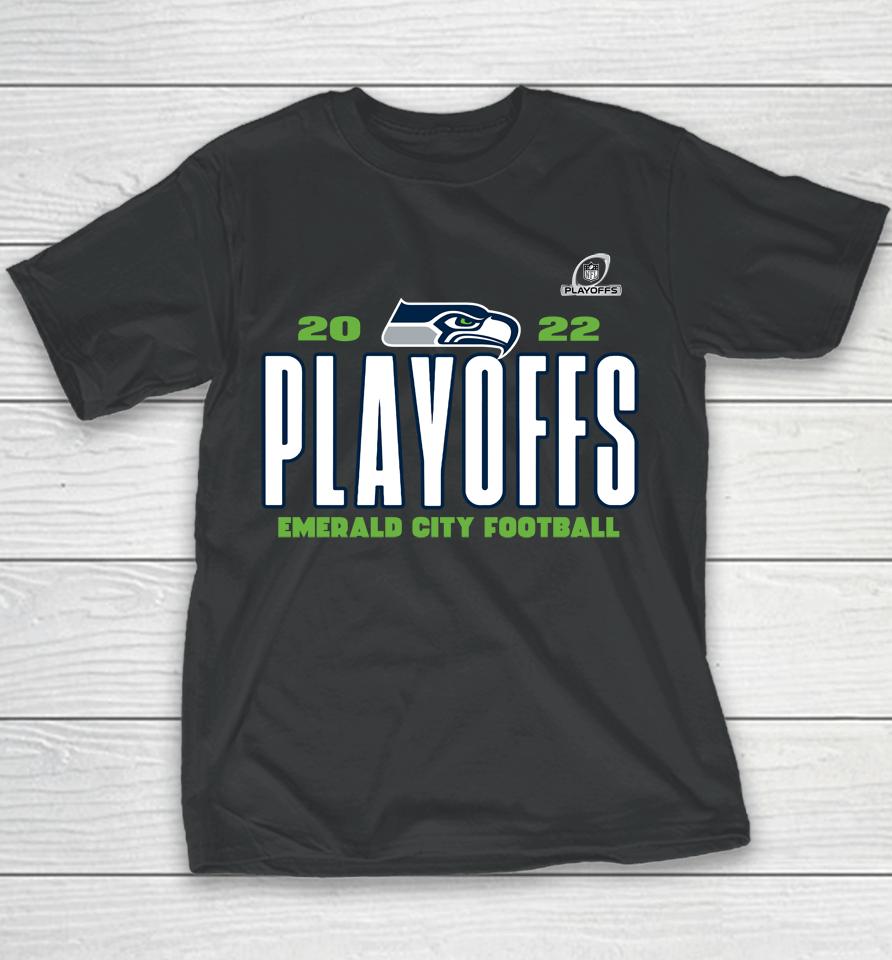 Seattle Seahawks Fanatics Branded 2022 Nfl Playoffs Our Time Youth T-Shirt