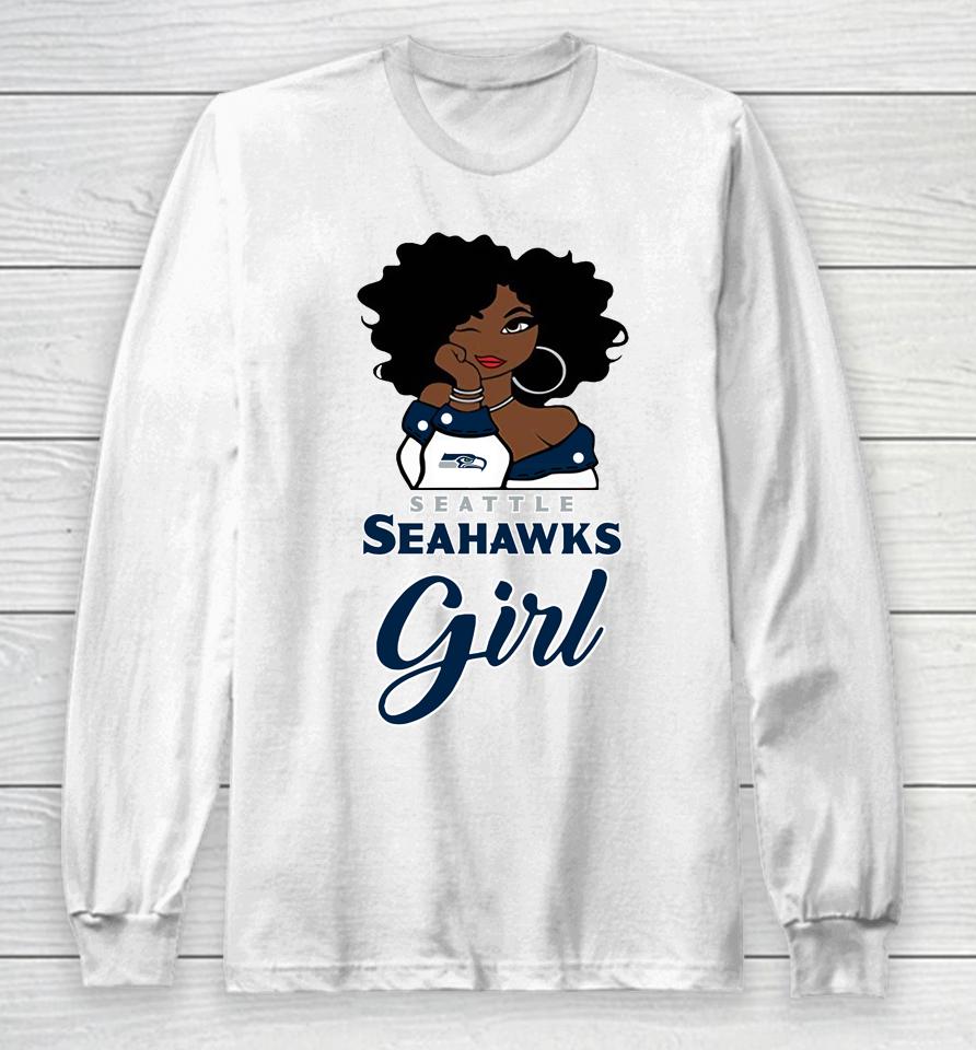 Seattle Seahawks Girl Nfl Long Sleeve T-Shirt
