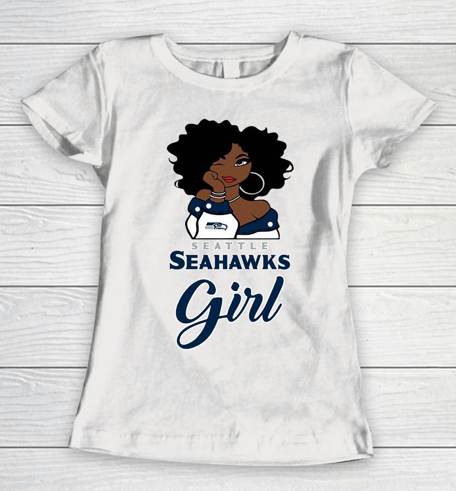 Seattle Seahawks Girl Nfl Women T-Shirt