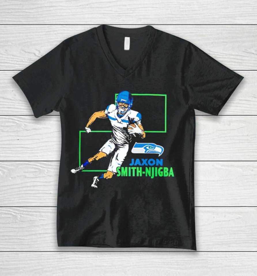 Seattle Seahawks Jaxon Smith Njigba Vintage Unisex V-Neck T-Shirt