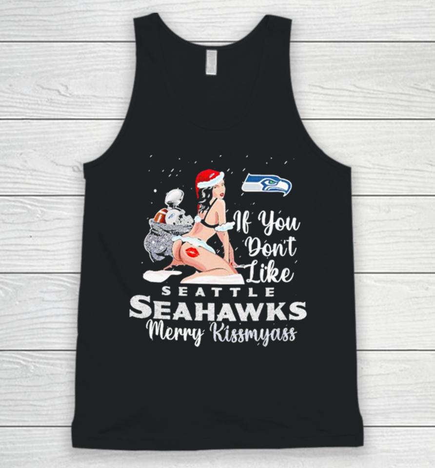 Seattle Seahawks Merry Kissmyass Christmas Ugly Sweatershirts Unisex Tank Top