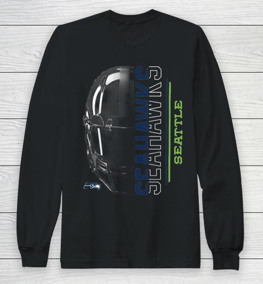 Seattle Seahawks Starter Half Helmet Logo 2024 Long Sleeve T-Shirt