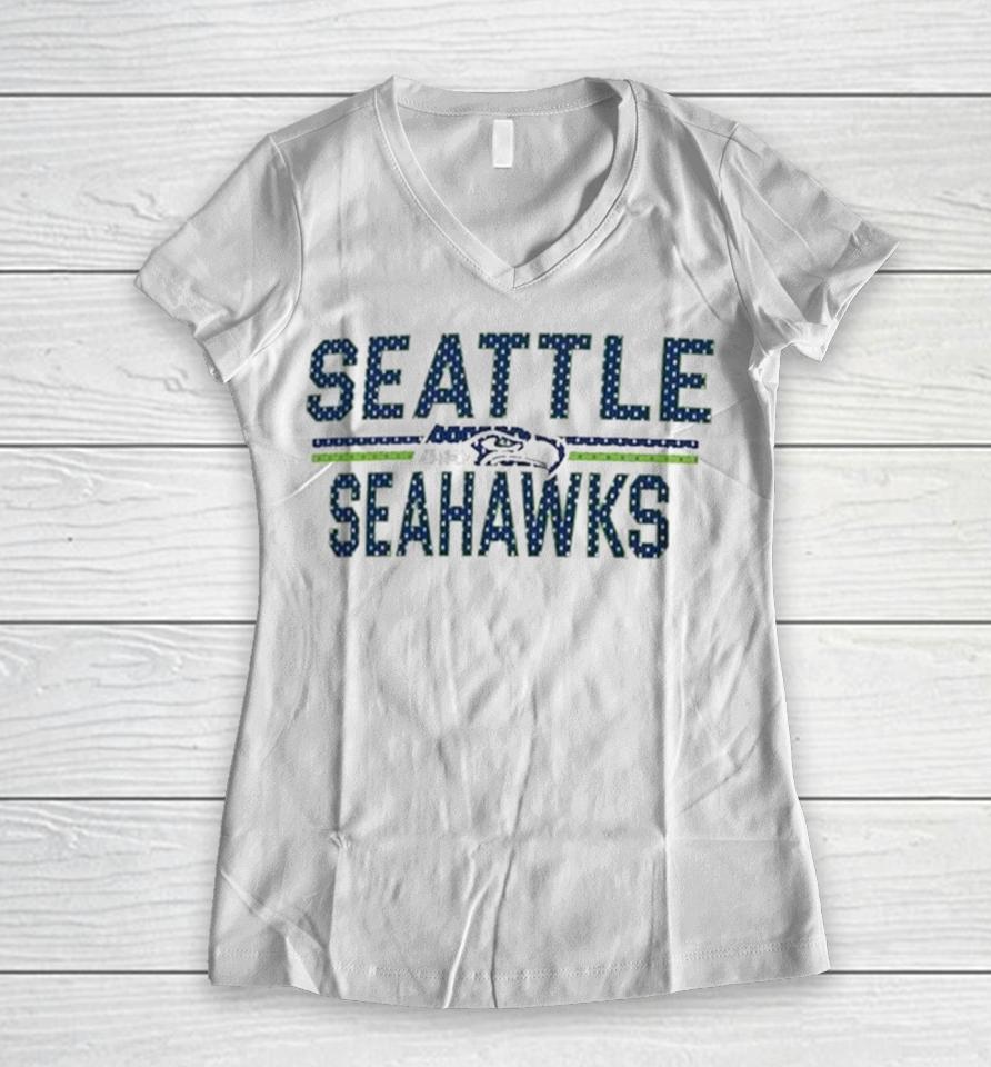 Seattle Seahawks Starter Mesh Team Graphic 2024 Women V-Neck T-Shirt