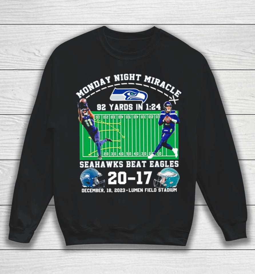 Seattle Seahawks Win 20 17 Philadelphia Eagles 2023 Nfl Monday Night Football Final Score Sweatshirt