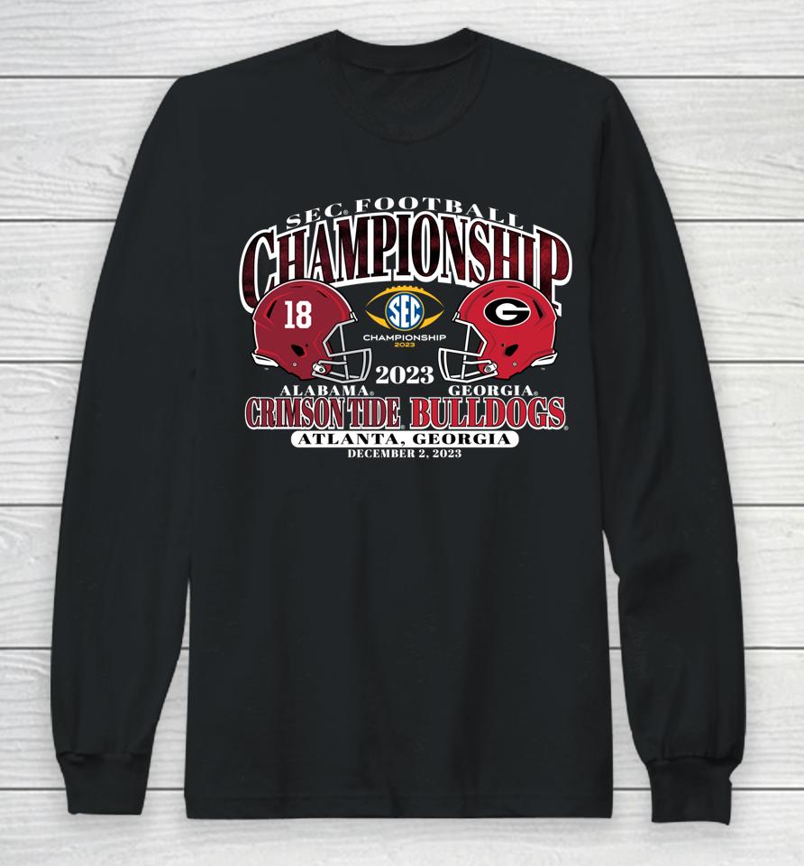 Sec Championship 2023 Alabama V Georgia Football Black Long Sleeve T-Shirt