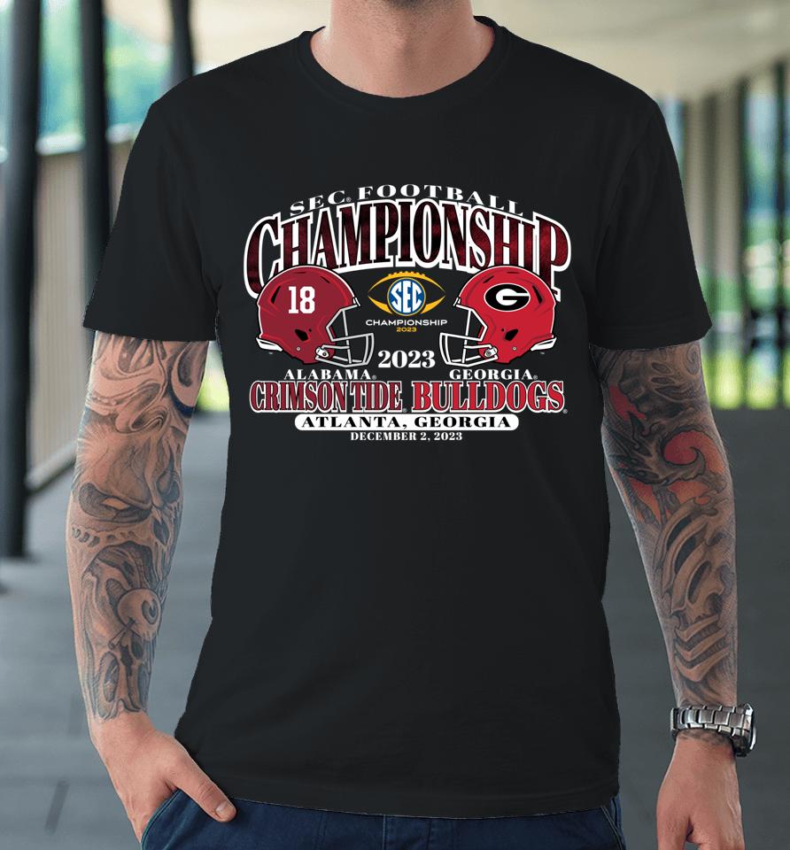 Sec Championship 2023 Alabama V Georgia Football Black Premium T-Shirt