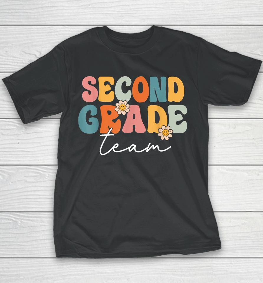 Second Grade Team Retro Groovy Back To School 2Nd Grade Youth T-Shirt
