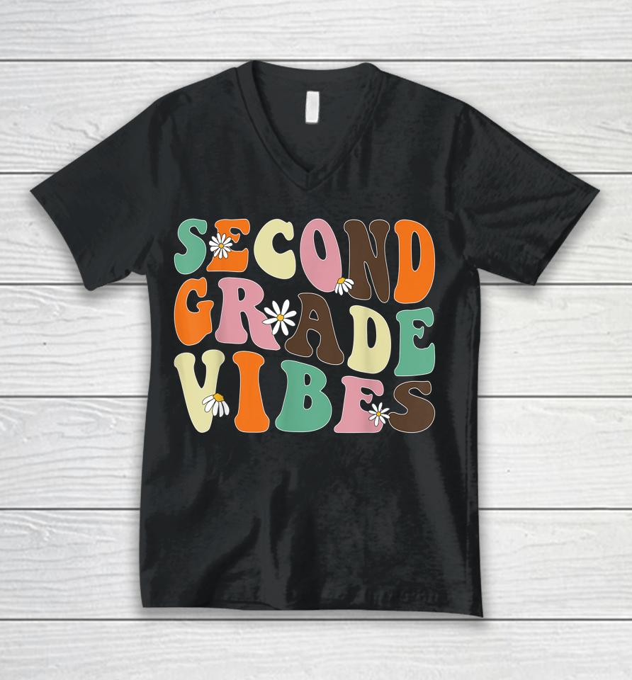 Second Grade Vibes 2Nd Grade Team Teacher Student School Unisex V-Neck T-Shirt