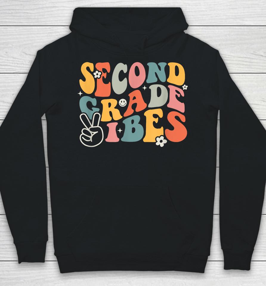 Second Grade Vibes Team 2Nd Grade Groovy Back To School Hoodie