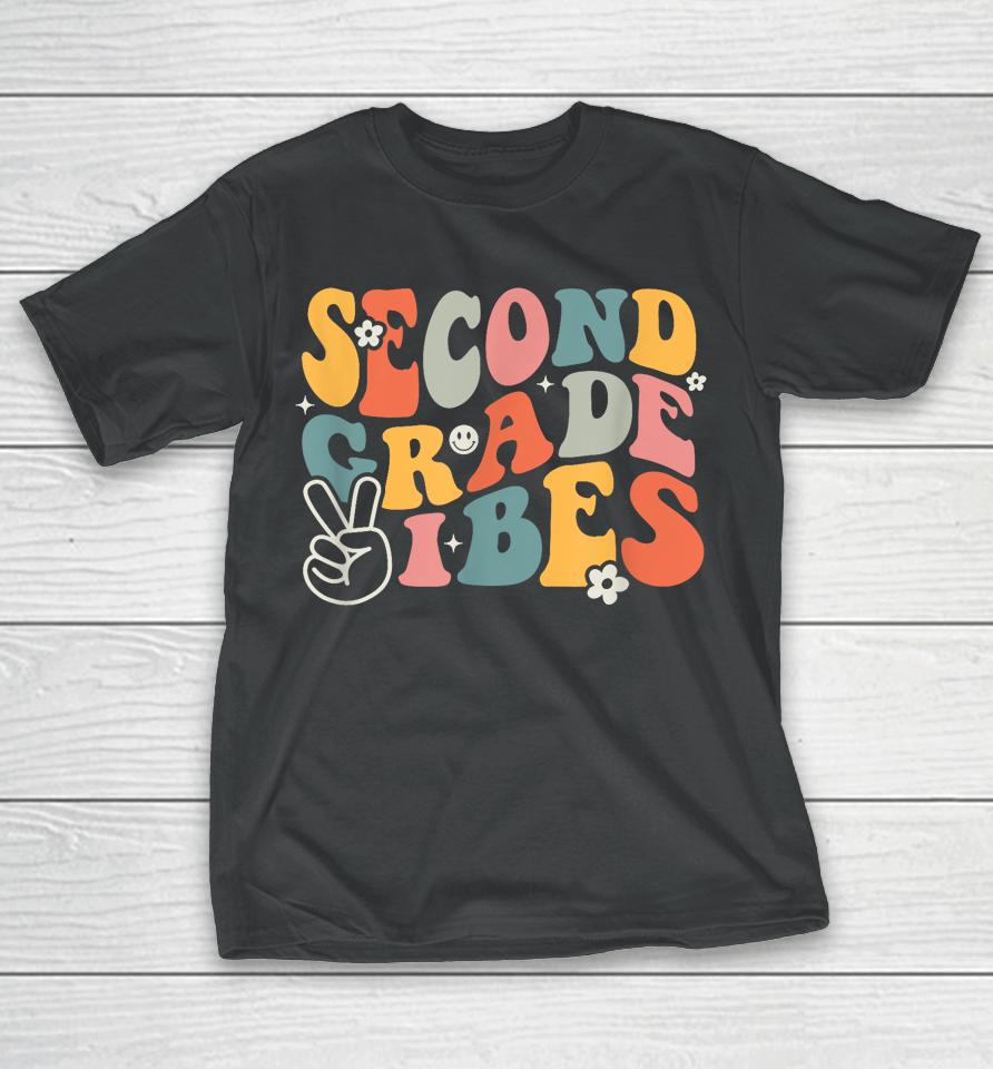 Second Grade Vibes Team 2Nd Grade Groovy Back To School T-Shirt