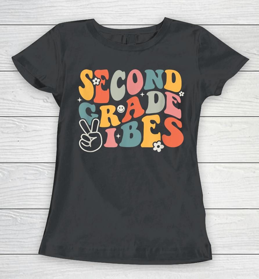Second Grade Vibes Team 2Nd Grade Groovy Back To School Women T-Shirt