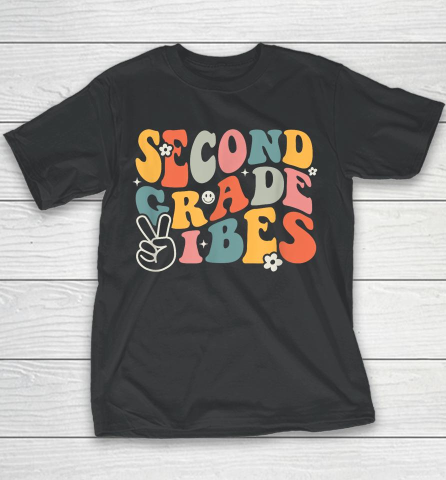 Second Grade Vibes Team 2Nd Grade Groovy Back To School Youth T-Shirt