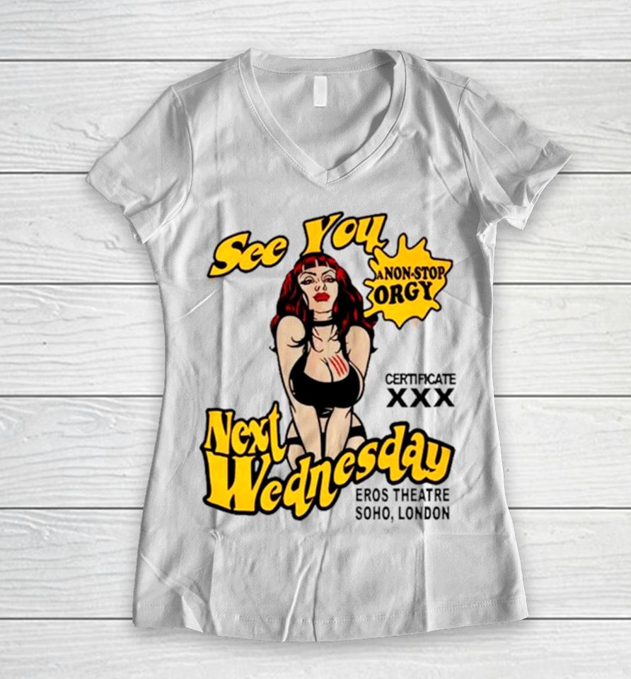 See You Next Wednesday American Werewolf Women V-Neck T-Shirt