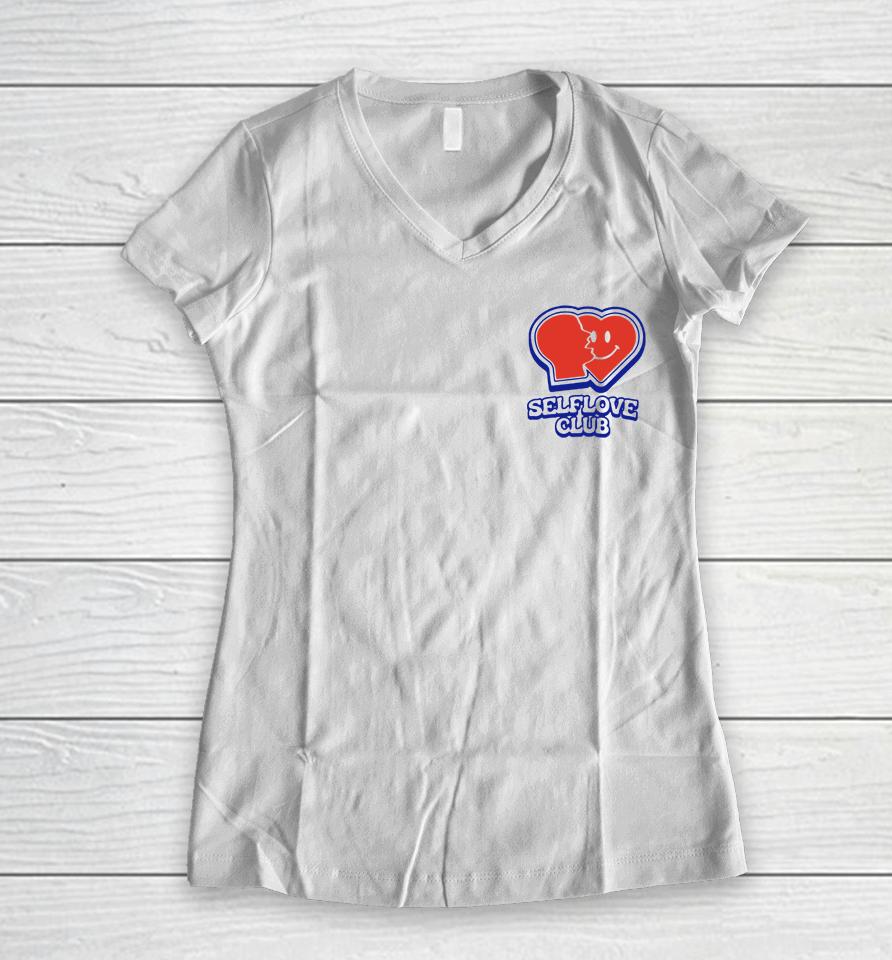 Seek Discomfort Cloud Self Love Club Women V-Neck T-Shirt