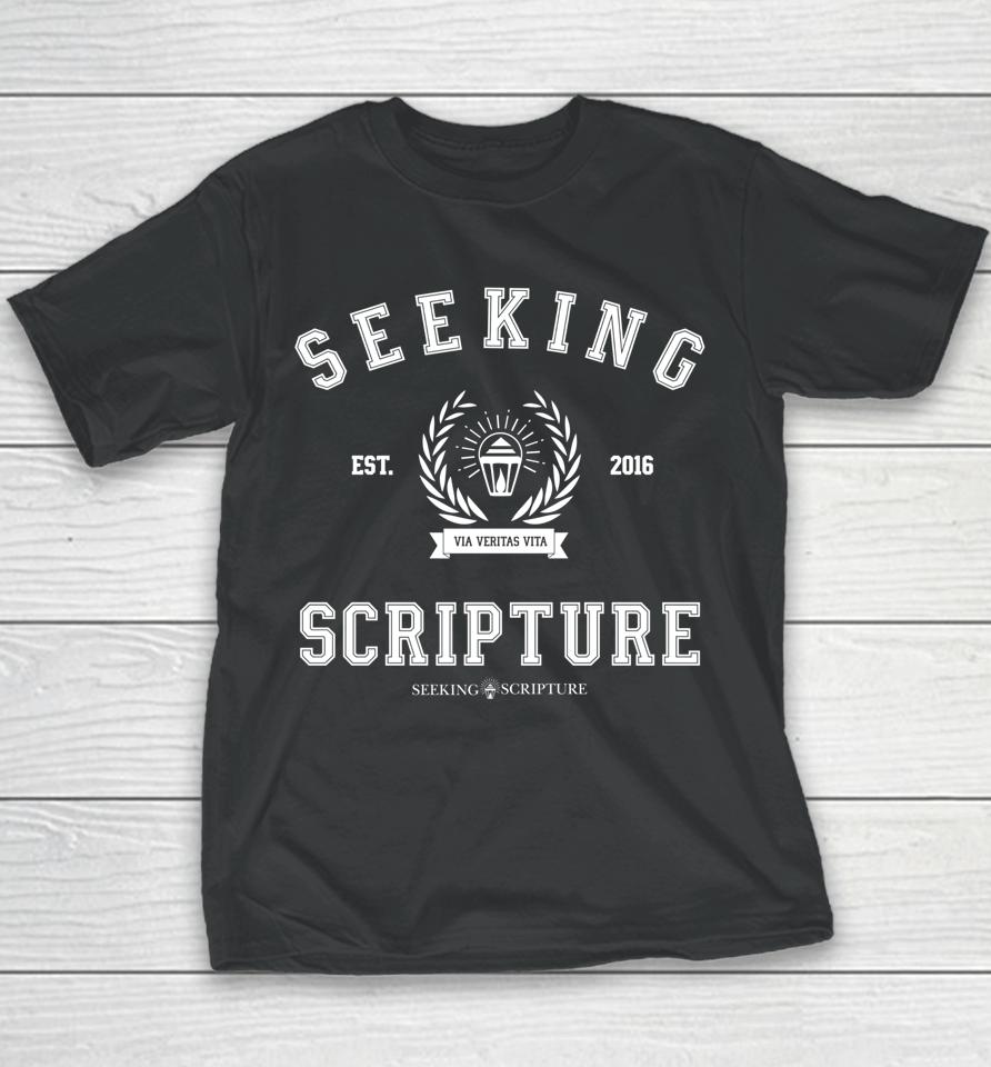 Seeking Scripture Via Veritas Vita Youth T-Shirt