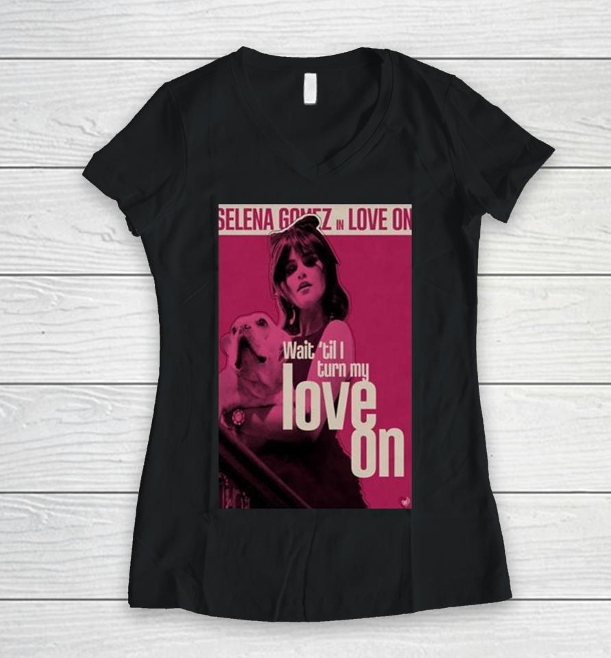 Selena Gomez Framed Love On 2024 Women V-Neck T-Shirt
