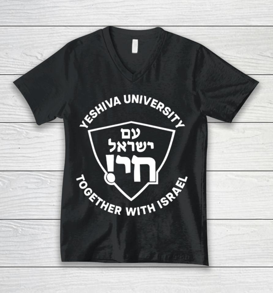 Senator John Fetterman Yeshiva University Together With Israel Unisex V-Neck T-Shirt