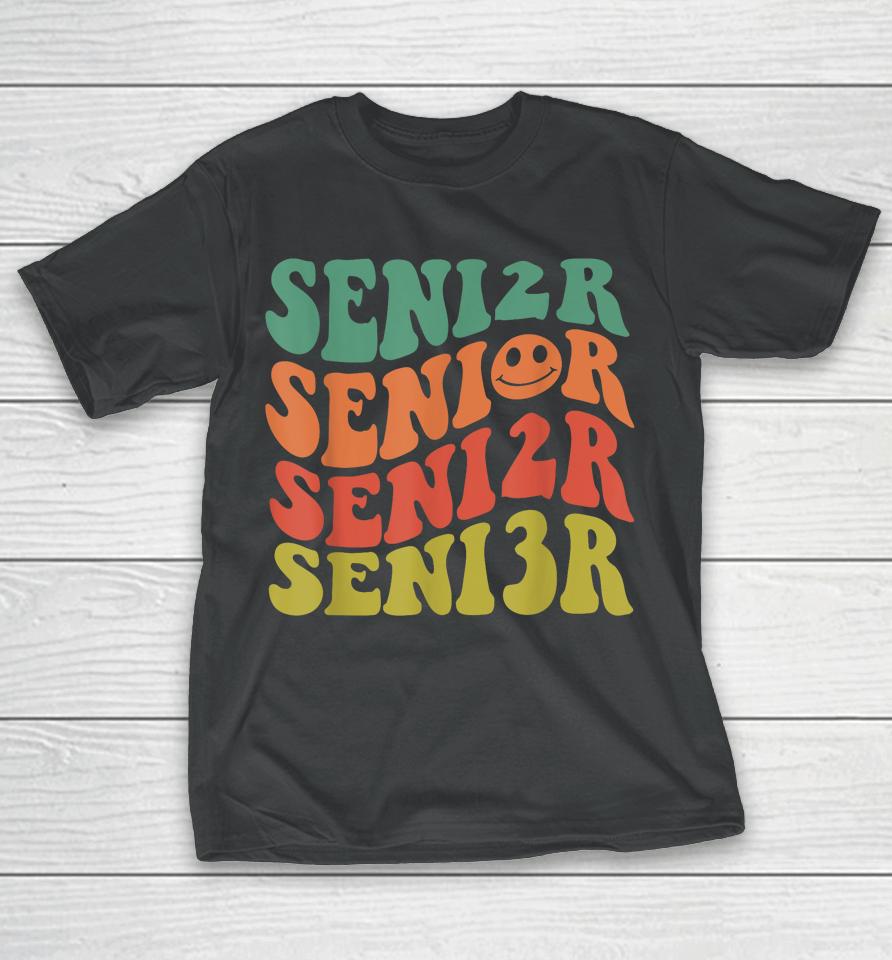 Senior 2023 Class Of 2023 Retro Groovy Seniors Graduation 23 T-Shirt