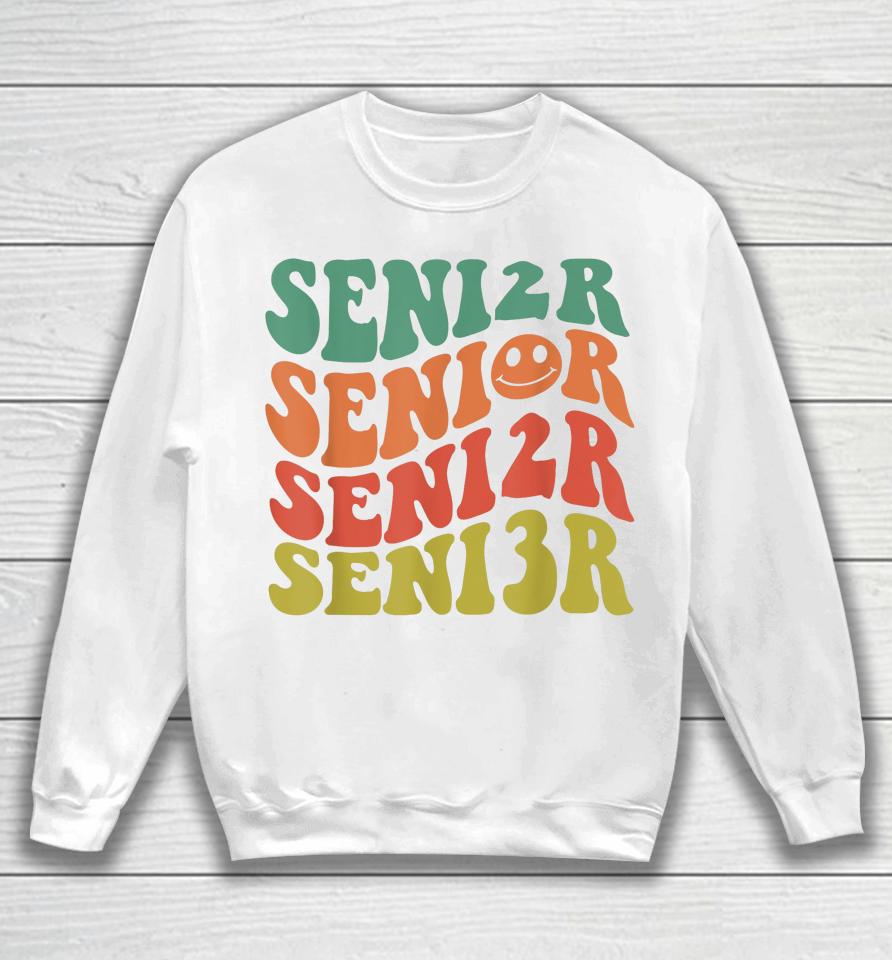 Senior 2023 Class Of 2023 Retro Groovy Seniors Graduation 23 Sweatshirt