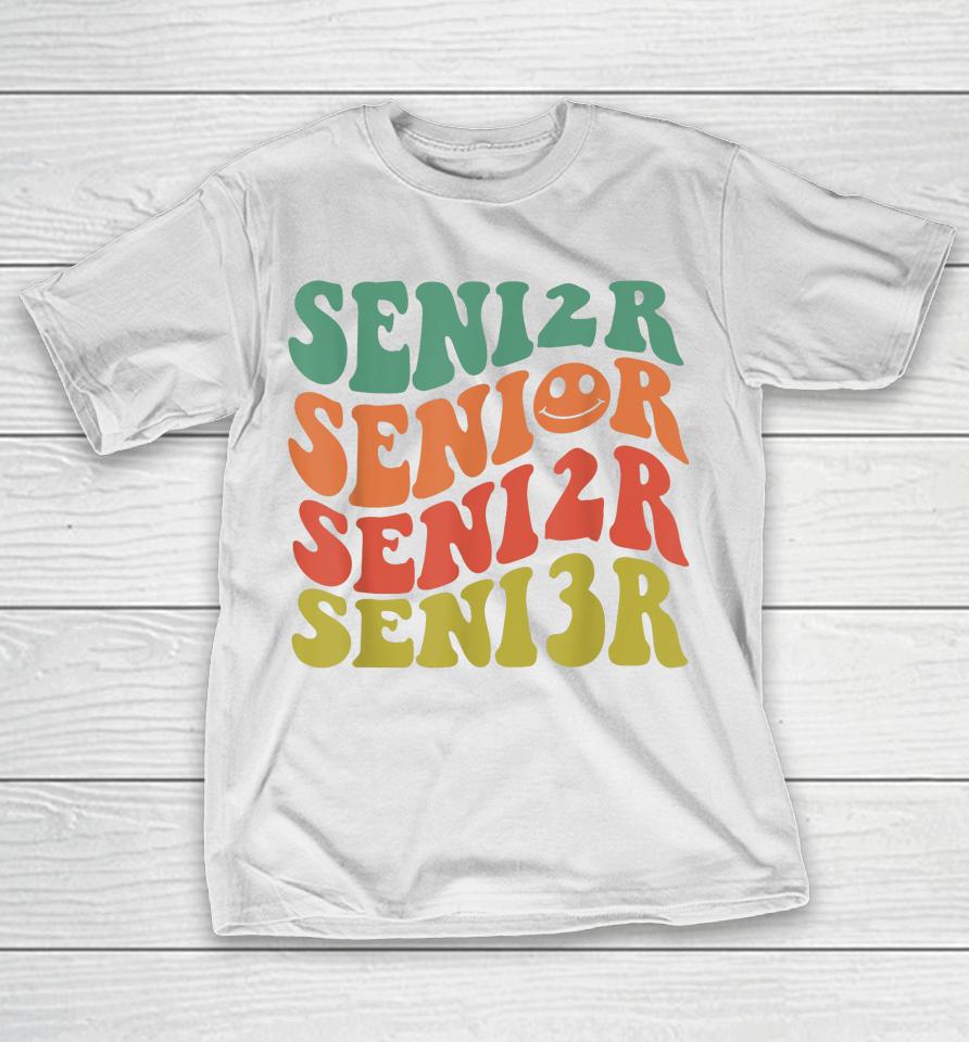 Senior 2023 Class Of 2023 Retro Groovy Seniors Graduation 23 T-Shirt