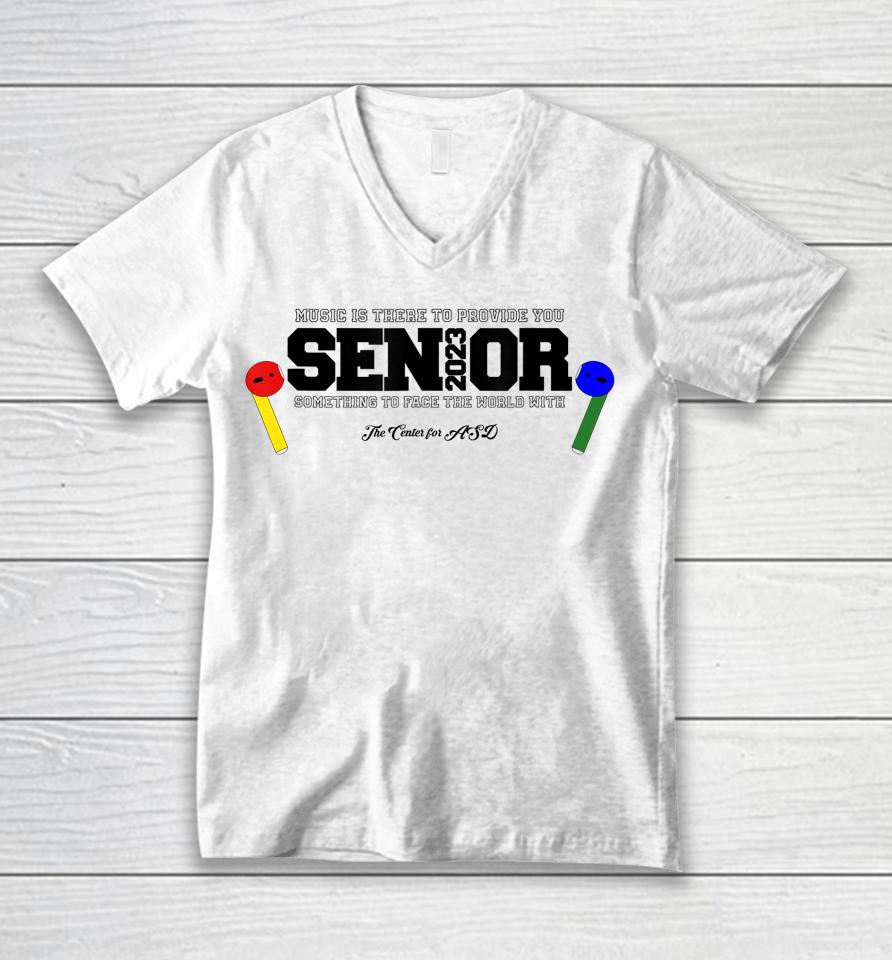 Senior 2023 Unisex V-Neck T-Shirt