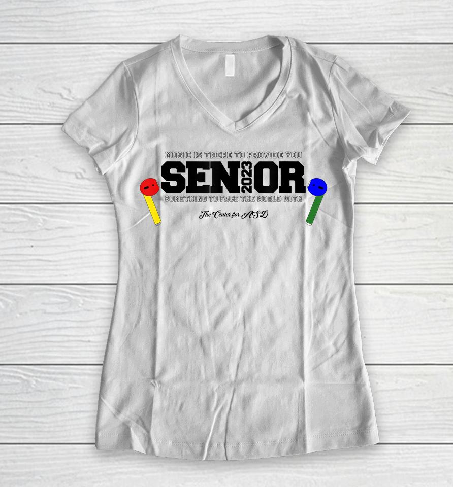 Senior 2023 Women V-Neck T-Shirt