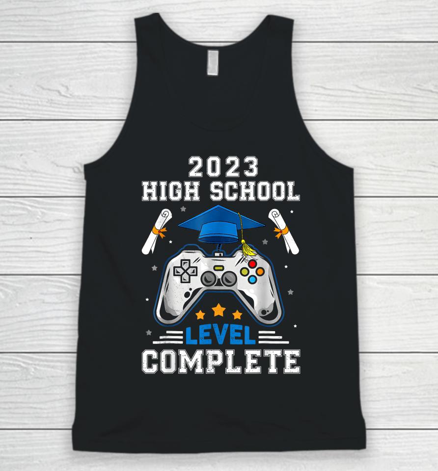 Senior Gamer 2023 High School Level Complete 2023 Grad Boys Unisex Tank Top