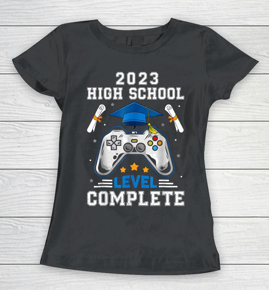 Senior Gamer 2023 High School Level Complete 2023 Grad Boys Women T-Shirt