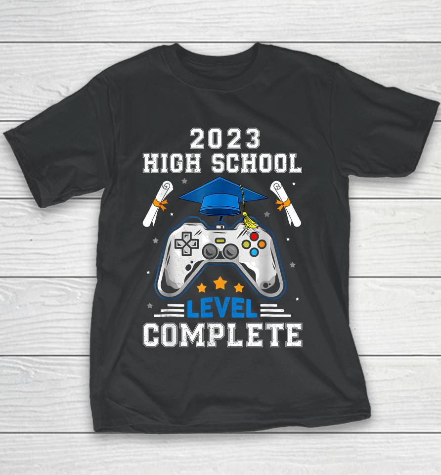Senior Gamer 2023 High School Level Complete 2023 Grad Boys Youth T-Shirt
