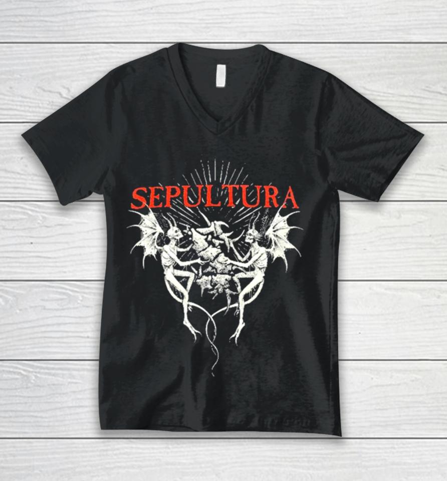 Sepultura 40Th Anniversary Sepultura Mmxxiii Unisex V-Neck T-Shirt